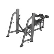 E-7041 Скамья-стойка для жима под углом вниз (Olympic Decline Bench) Е7041