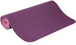 Коврик для йоги и фитнеса PROFI-FIT, 6 мм, ПРОФ (фиолетовый-розовый) 3528
